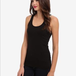 SPLENDID 1x1 Classic Ribbed Tank Top Racerback Small S Black